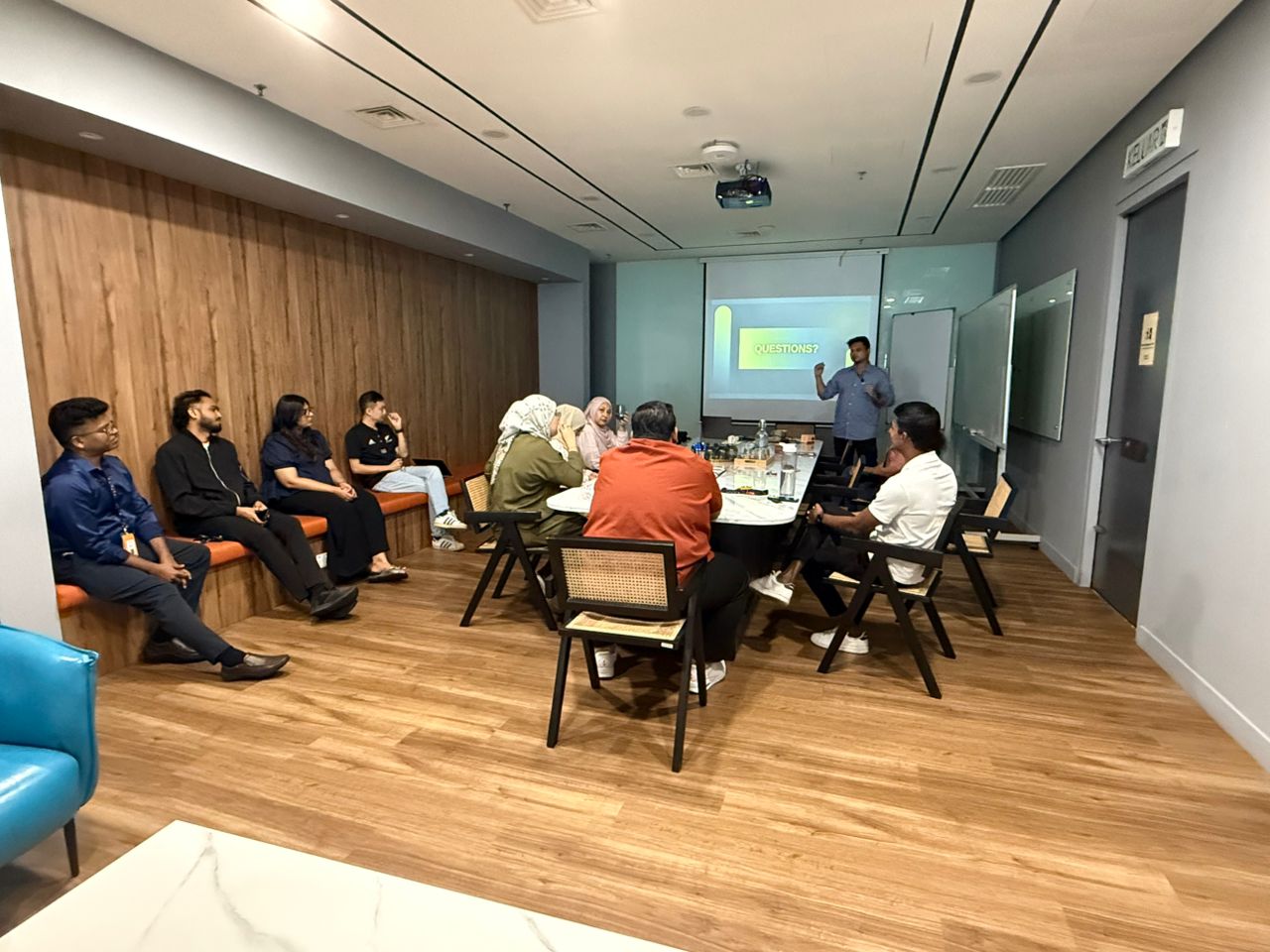 NLP workshop session in a meeting room
