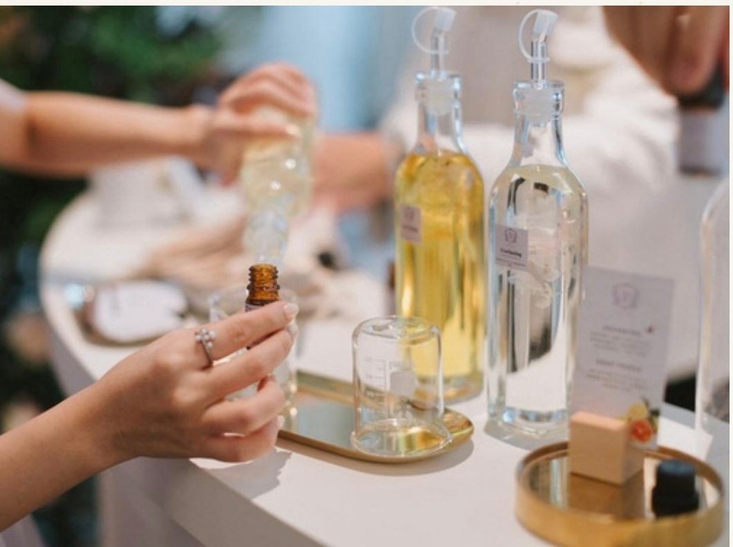 Guest exploring essential oils